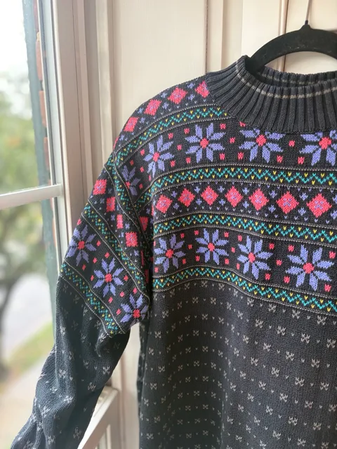 VTG Fair Isle Knit Sweater Granola Girl Fisherman’s Daughter Cottagecore