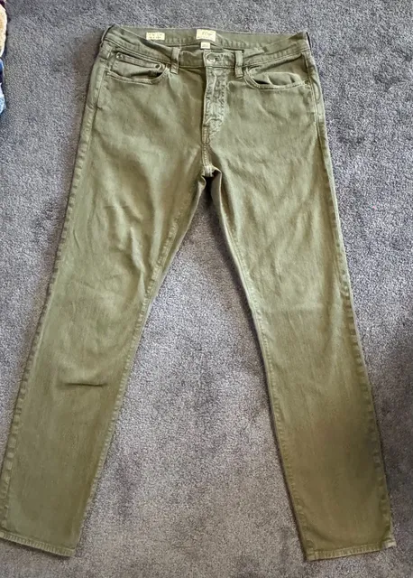 J.Crew 484 Slim Fit Jeans 32x32 Green Denim