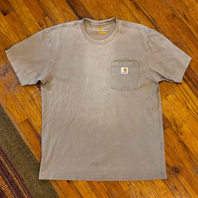 Carhartt Original Fit Pocket T-Shirt Size M Brown Cotton