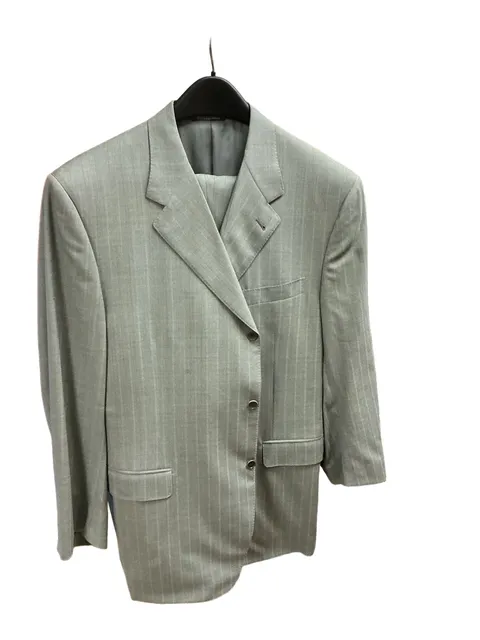Canali Proposta Suit Size 58R Gray Pinstripe Wool Super 120s