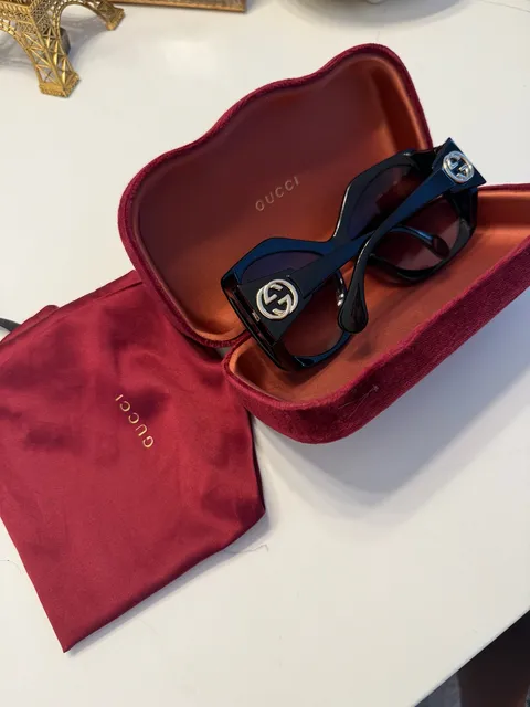 Gucci Interlocking G Geometric Sunglasses Black