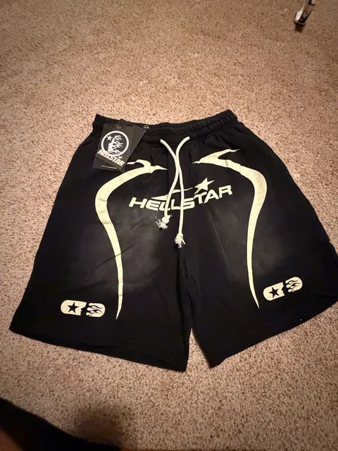 Hellstar Studios Graphic Logo Sweat Shorts Black