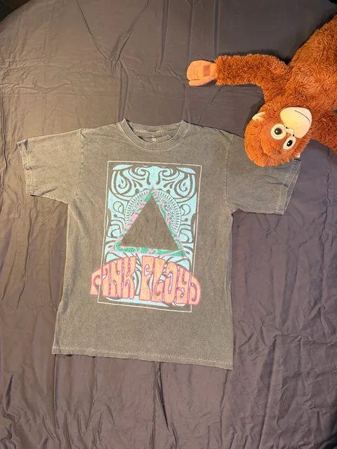 Pink Floyd Graphic T-Shirt Size S Charcoal Gray Concert Tour Tee