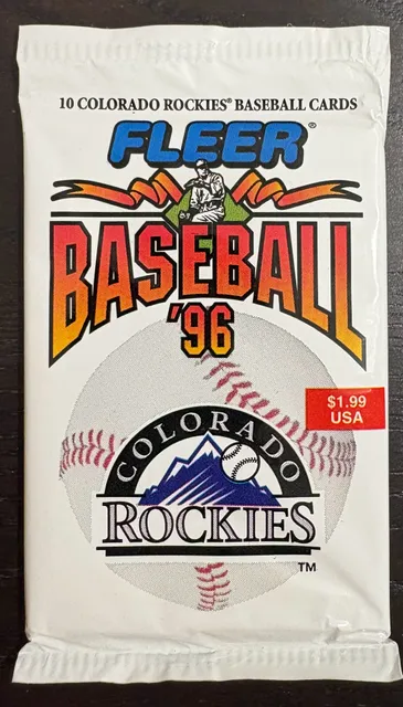 1996 Fleer Colorado Rockies Baseball Cards Factory Sealed Pack