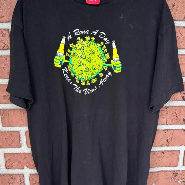 FULL SEND A Rona A Day T-Shirt Size XL Black Corona Virus Funny