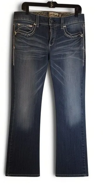 Ariat Real Denim Jeans Size 31R Whipstitch Boot Cut
