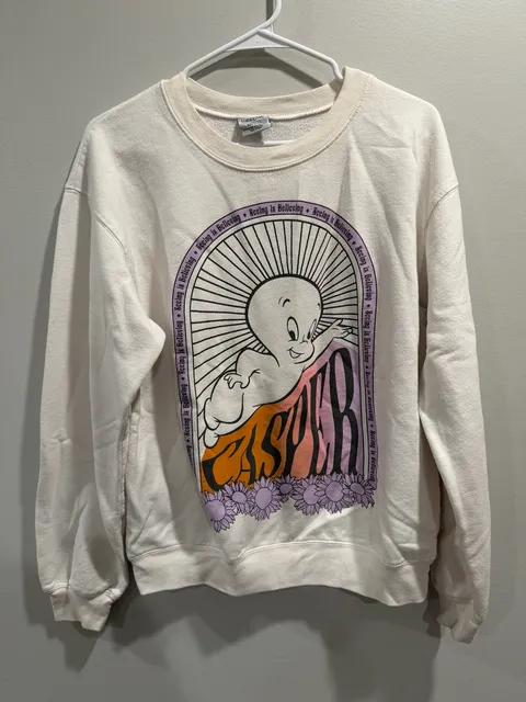 Casper The Friendly Ghost Sweatshirt Size M Cream
