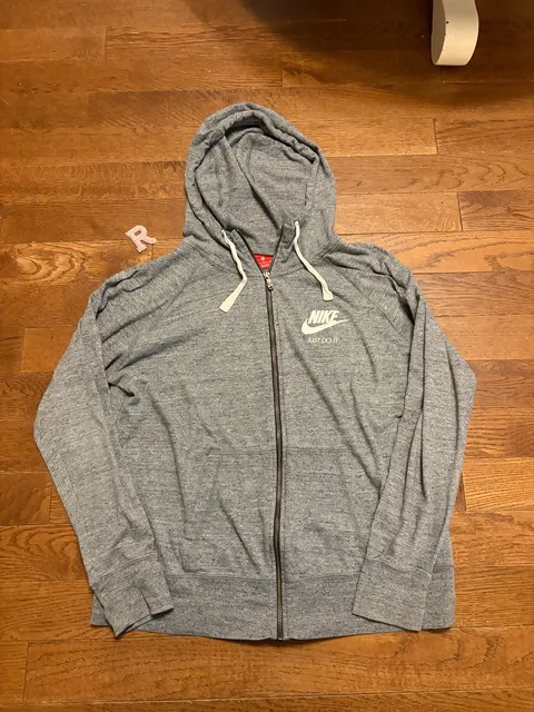 Nike Full Zip Hoodie Size XL Gray Just Do It