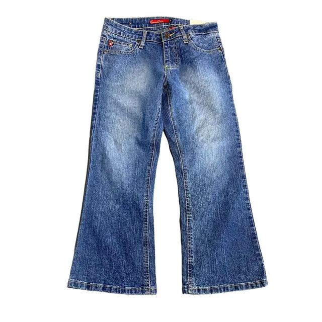 Southpole Jeans Size 3 Blue Denim Flare Low Rise Y2K