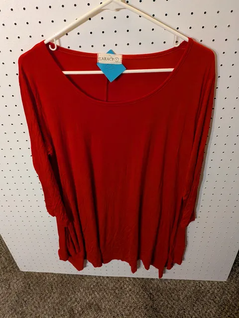 Larace Red Tunic Top Size L