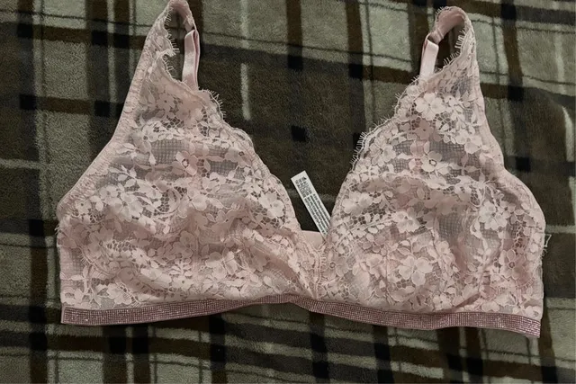 Dream Angels pink lace bling bra XL
