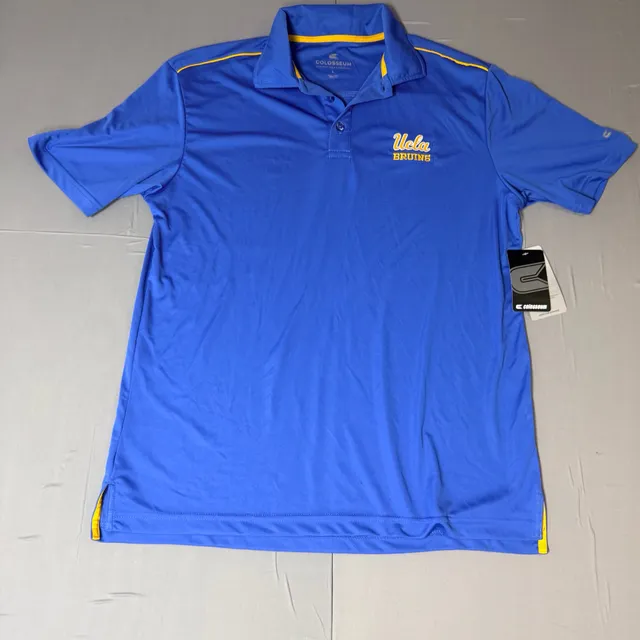 Colosseum UCLA Bruins Polo Shirt Size L Blue Gold