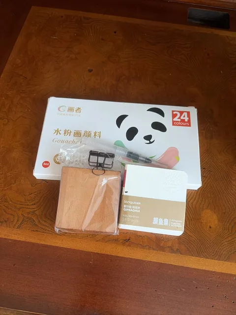 Meiliang Gouache Paint Set with Sketchbook and Watercolor Brush