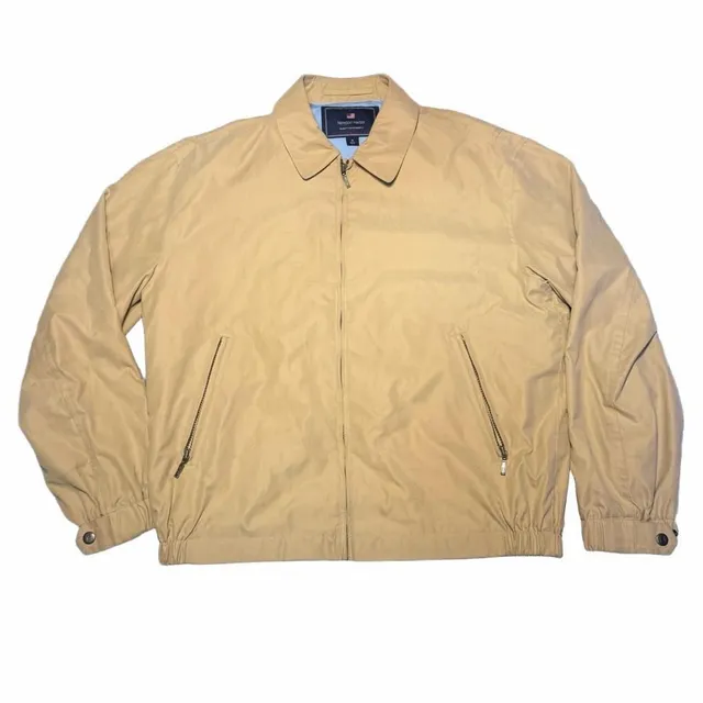 Newport Harbor Golf Jacket Size M Reg Tan Full Zip