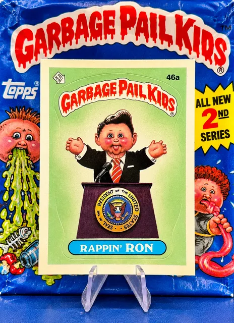 Topps Garbage Pail Kids 1985 2nd Series 46a Rappin Ron Trading Card RARE MINT
