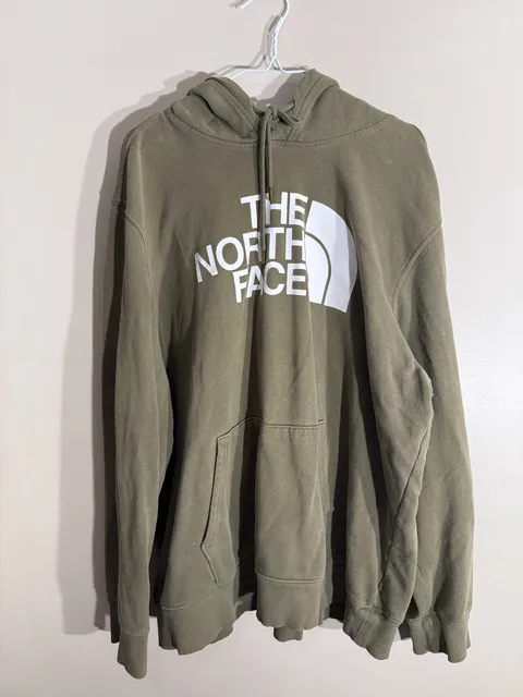 The North Face Logo Hoodie Olive Green