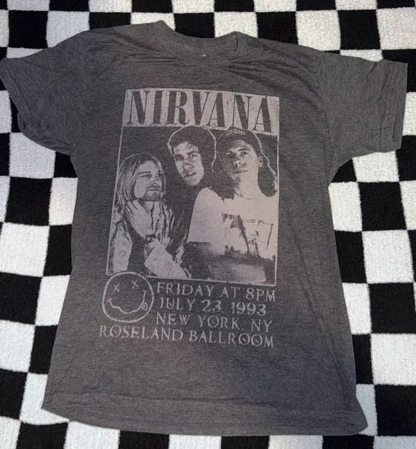 Nirvana Roseland Ballroom 1993 Graphic T-Shirt Gray