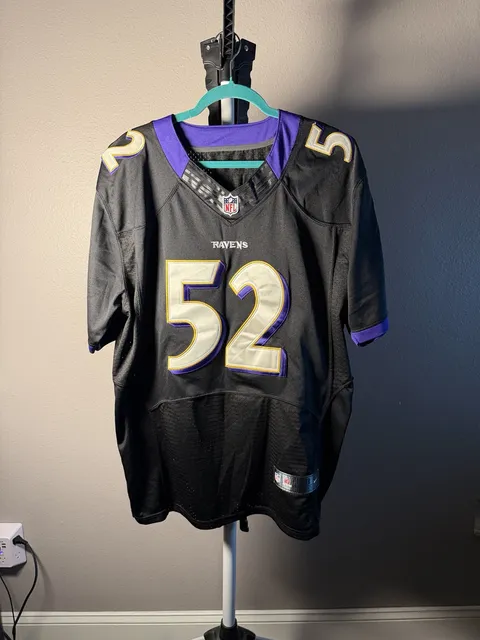 Nike Baltimore Ravens Ray Lewis 52 Jersey Size 48 Black NFL