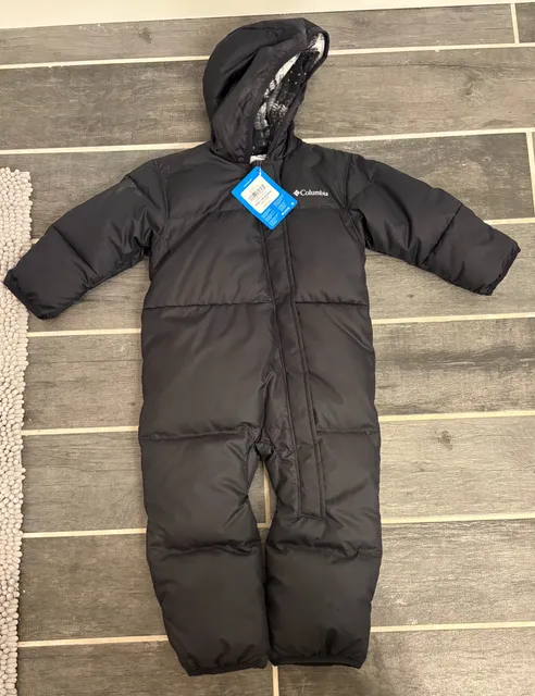 Columbia Snuggly Bunny Bunting Size 18-24 Months Black Snowsuit