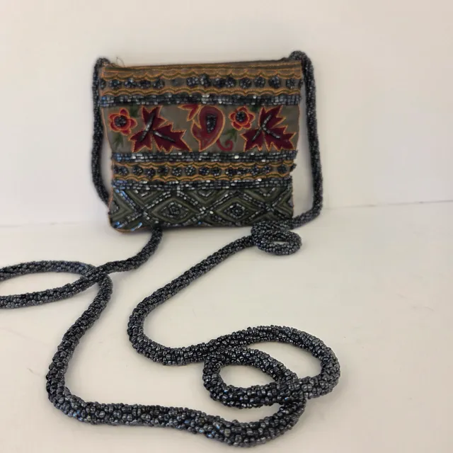 Vintage Target Y2K Beaded Crossbody Bag Embroidered Floral