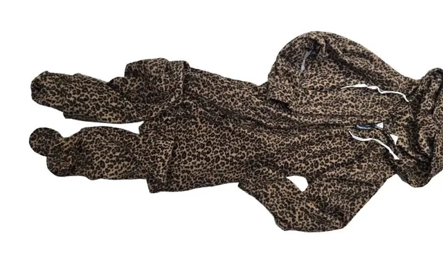 Forever Lazy Leopard Print Onesie Pajamas