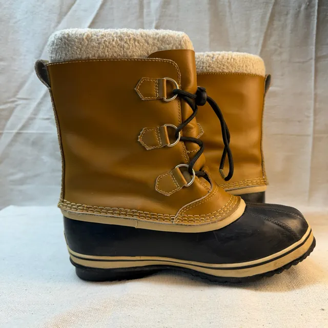 Sorel Winter Boots Tan Black Waterproof Snow Boot