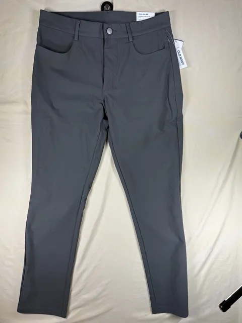Old Navy Tech Hybrid Slim Pants 30x30 Gray Go-Dry Cool
