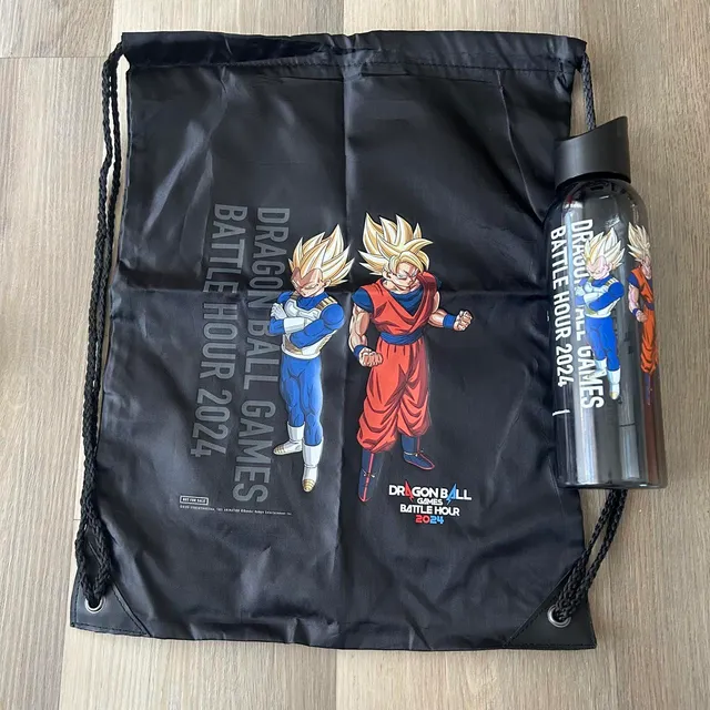 Dragon Ball Games Battle Hour 2024 Drawstring Bag and Water Bottle Set
