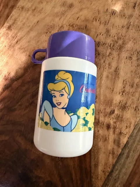 Vintage Thermos Walt Disney's Cinderella Vacuum Bottle With Cup