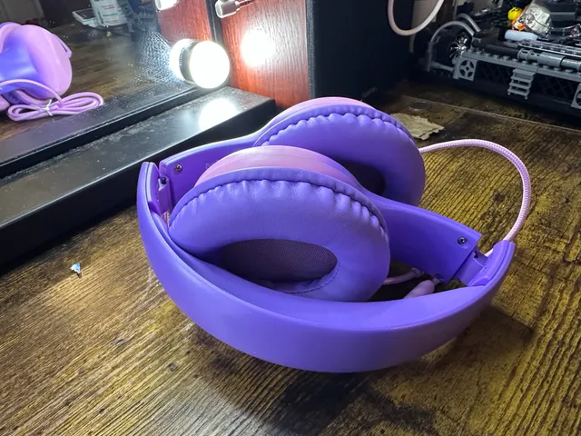 VOOPWINK KH5 Kids Wired Headphones Purple USB-C