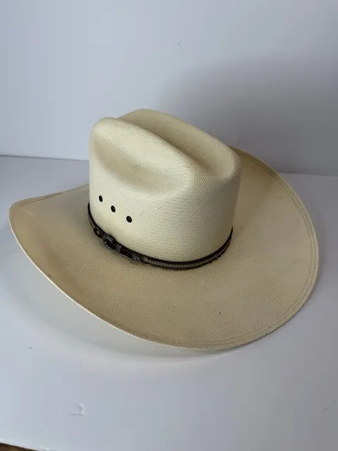 Resistol Cole N Size 7 Straw Cowboy Hat Natural George Strait Collection 10X New