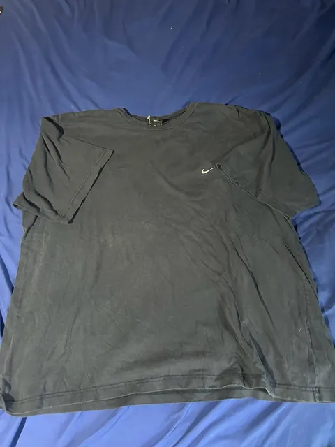 Nike Vintage T-Shirt Black Embroidered Swoosh Logo Size XL