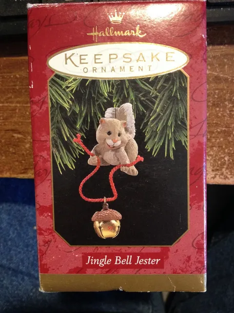 Hallmark "Jingle Bell Jester" Squirrel KeepsakeOrnament In Original Box 1997