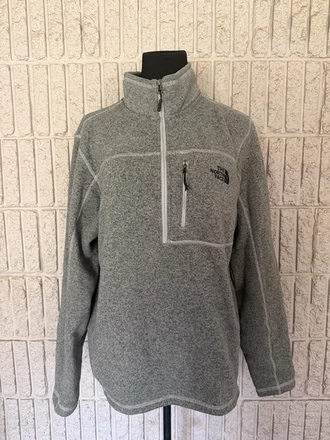 906 The North Face Gordon Lyons Quarter Zip Size L Gray