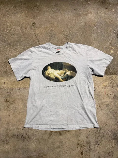 Supreme Fine Arts Leda and the Swan T-Shirt Size L Light Blue