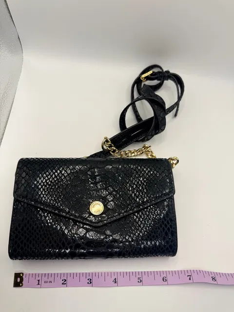Michael Kors Black Snakeskin Crossbody Bag