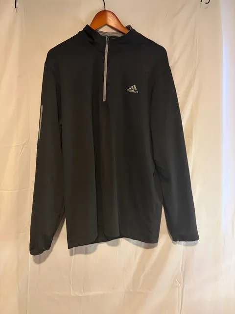 Adidas Golf 1/4 Zip Pullover Size XL Black
