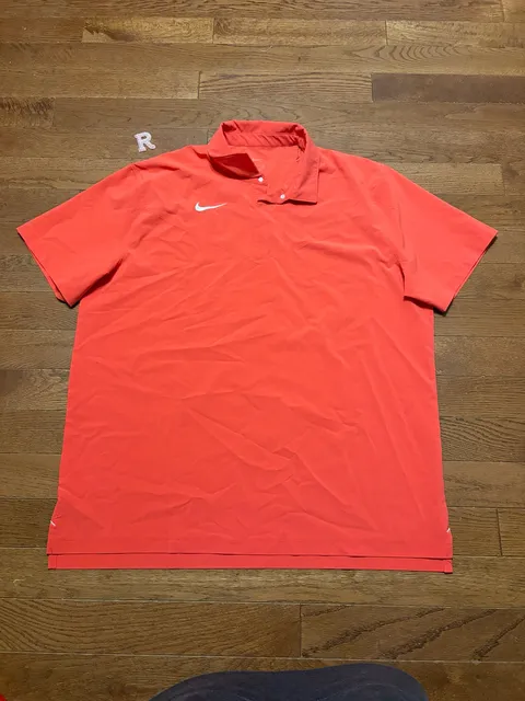 Nike Court Dri-Fit Polo Size XXL Coral Red Tennis Golf