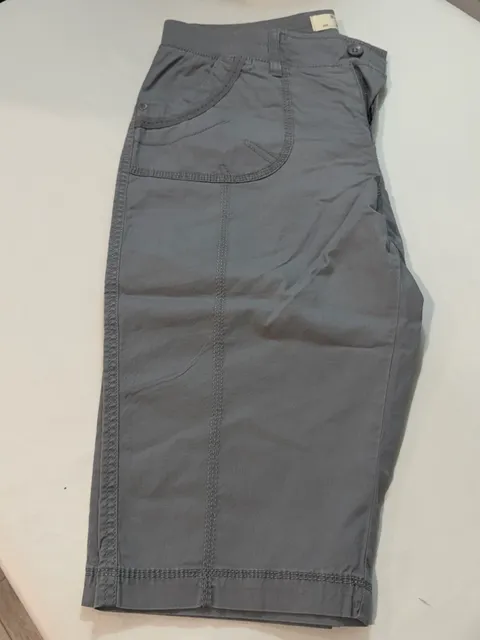 Gray Cargo Skimmer Capri Pants Utility Gorpcore Outdoor Casual Petite Size 12P