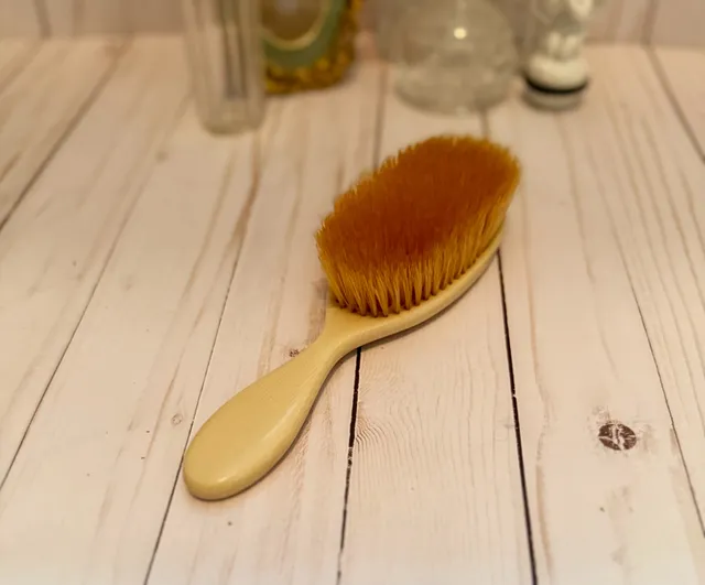 Antique French Ivory Celluloid Vanity Brush