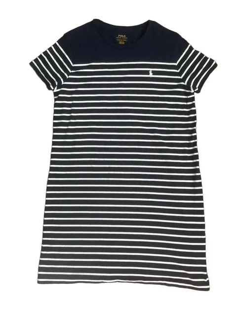 Polo Ralph Lauren Striped T-Shirt Dress Size XL Navy White