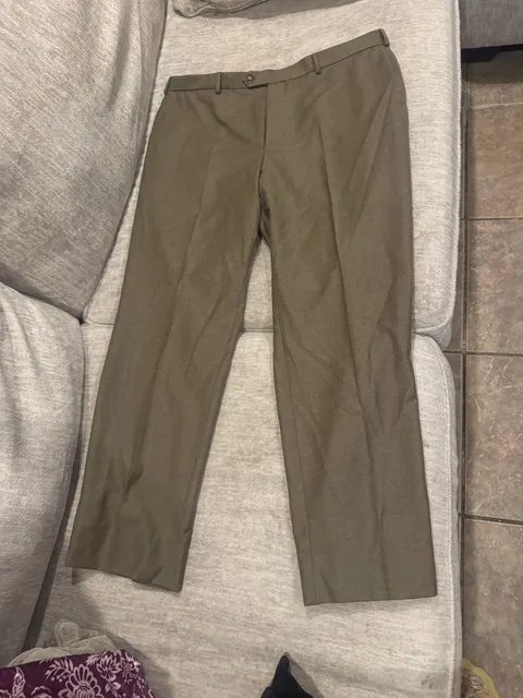 Brooks Brothers 346 Wool Dress Pants W42/L32 Olive Brown