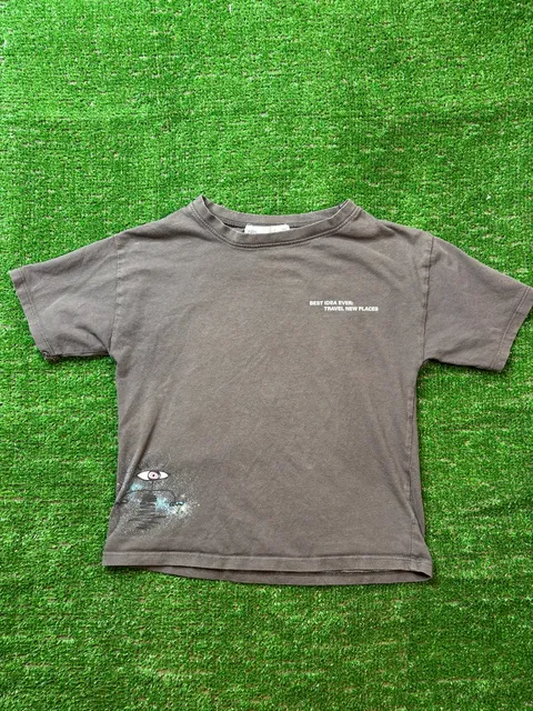 Zara Feel Explorer Graphic T-Shirt Size 7 122 cm Dark Gray