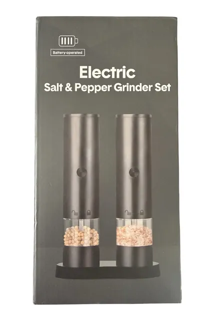 Rechargeable Electric Salt Pepper Grinder Set 2 Mills Stand Adjustable NEW