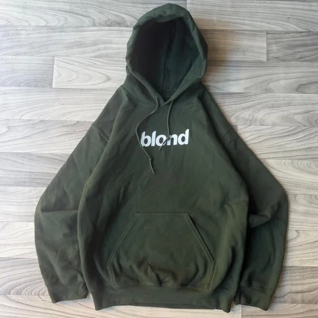 Gildan Blond Frank Ocean Hoodie Size S Forest Green Heavy Blend
