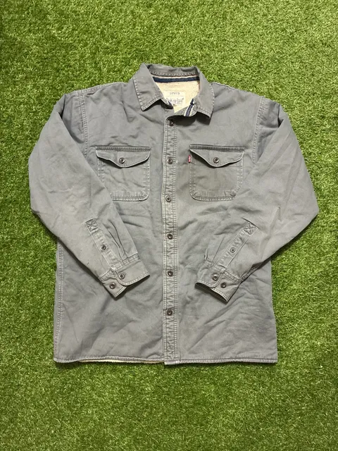 Levi's Sherpa Lined Shirt Jacket Gray
