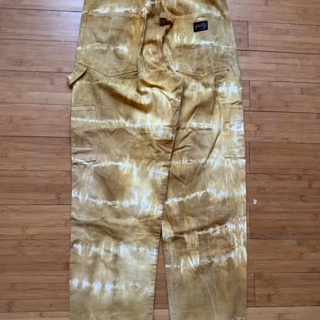 Stan Ray Tie Dye Utility Double Knee Pants Golden Brown