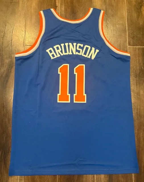 Jalen Brunson New York Knicks 11 Jersey Size L Blue Basketball