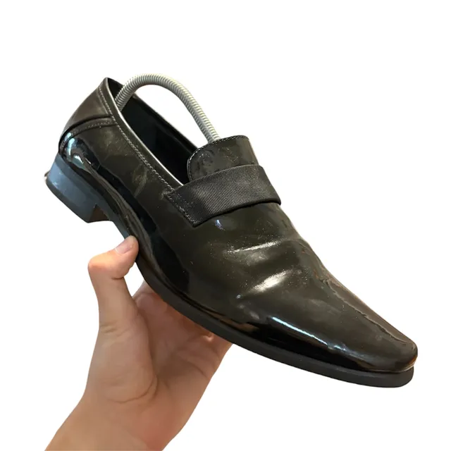 Calvin Klein Bernard Patent Loafer Size 10 Black Slip-On Shoes