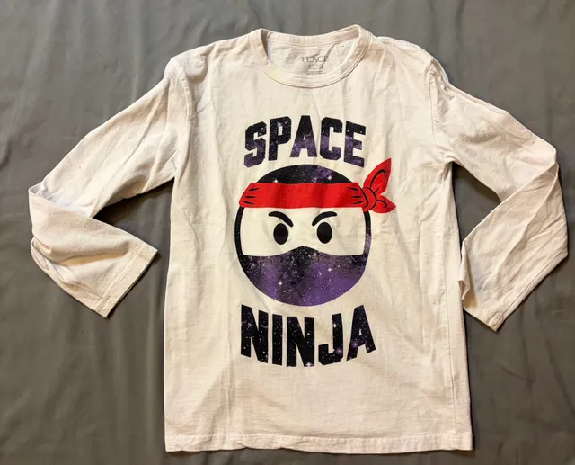 The Children's Place Space Ninja Graphic T-Shirt Size M 7/8